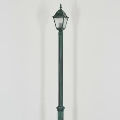 Luminaires Rustiques-hofstein Naofe Réverbère, Eclairage de chemin Vert, Noir, 1 lumière