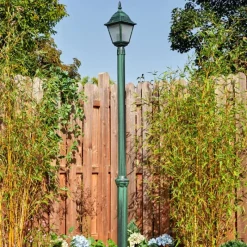 Luminaires Rustiques-hofstein Naofe Réverbère, Eclairage de chemin Vert, Noir, 1 lumière