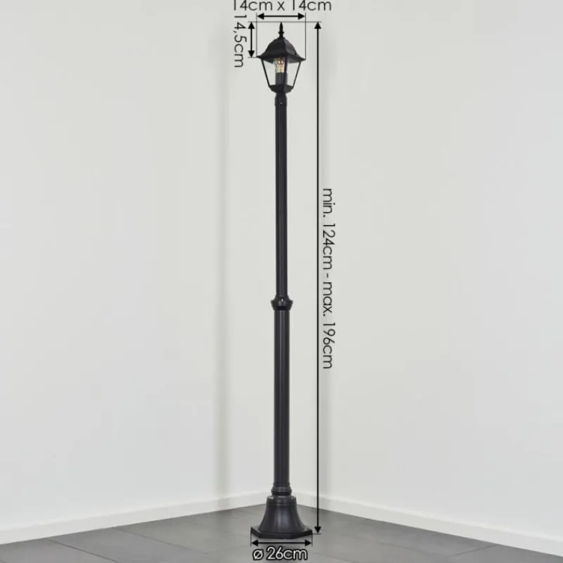 Luminaires Rustiques-hofstein Naofe Réverbère, Eclairage de chemin Noir, 1 lumière