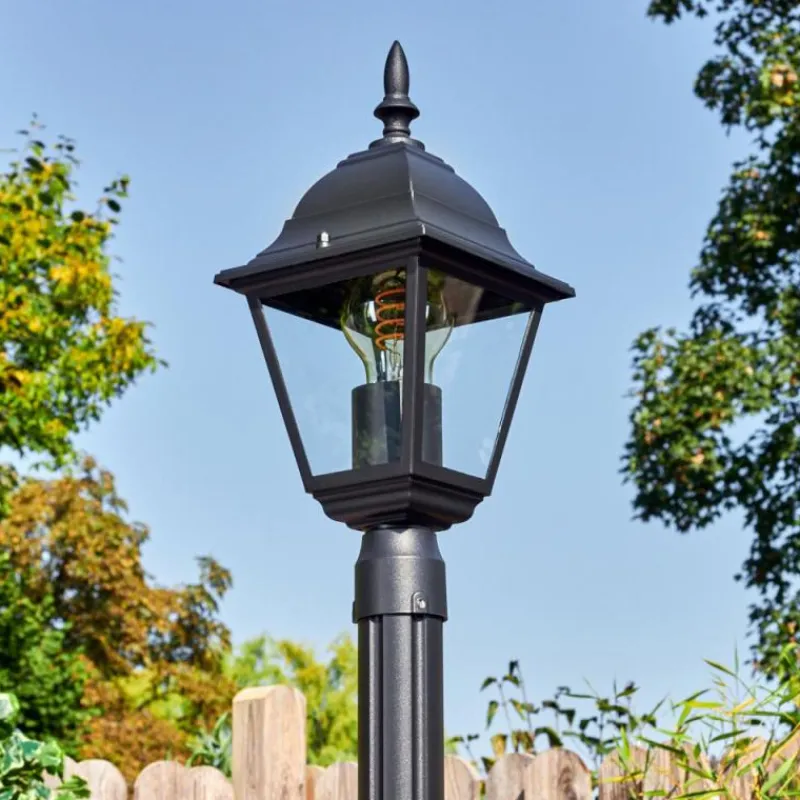 Luminaires Rustiques-hofstein Naofe Réverbère, Eclairage de chemin Noir, 1 lumière