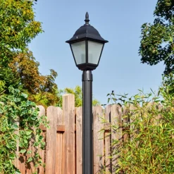 Luminaires Rustiques-hofstein Naofe Réverbère, Eclairage de chemin Noir, 1 lumière