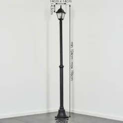 Luminaires Rustiques-hofstein Naofe Réverbère, Eclairage de chemin Noir, 1 lumière