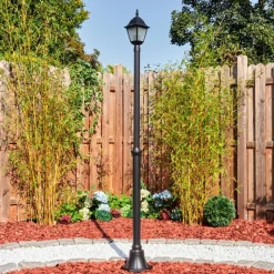 Luminaires Rustiques-hofstein Naofe Réverbère, Eclairage de chemin Noir, 1 lumière