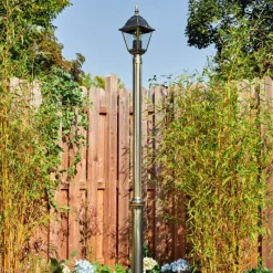 Luminaires Rustiques-hofstein Naofe Réverbère, Eclairage de chemin Or, Noir, 1 lumière