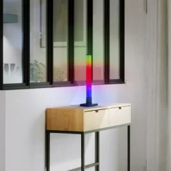 Lampes Industrielles-Luminaires Brilliant Neele Lampe à poser LED Noir, 1 lumière, Télécommandes