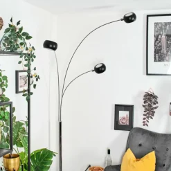 Lampes Vintages & Rétros-hofstein Nikkala Lampadaire Chrome, Marbre, Blanc, 3 lumières