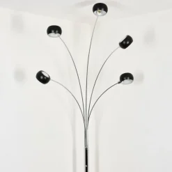 hofstein Nikkala Lampadaire Chrome, Marbre, Blanc, 5 lumières