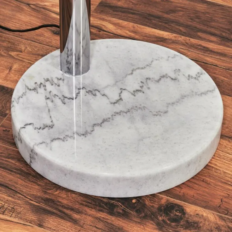 hofstein Nikkala Lampadaire Chrome, Blanc, 5 lumières