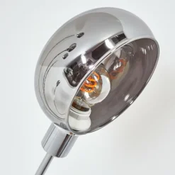 Suspension Verre Fumé-hofstein Nikkala Lampadaire Chrome, Blanc, 5 lumières