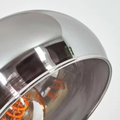 Suspension Verre Fumé-hofstein Nikkala Lampadaire Chrome, Noir, 5 lumières