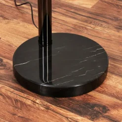 Suspension Verre Fumé-hofstein Nikkala Lampadaire Chrome, Noir, 5 lumières