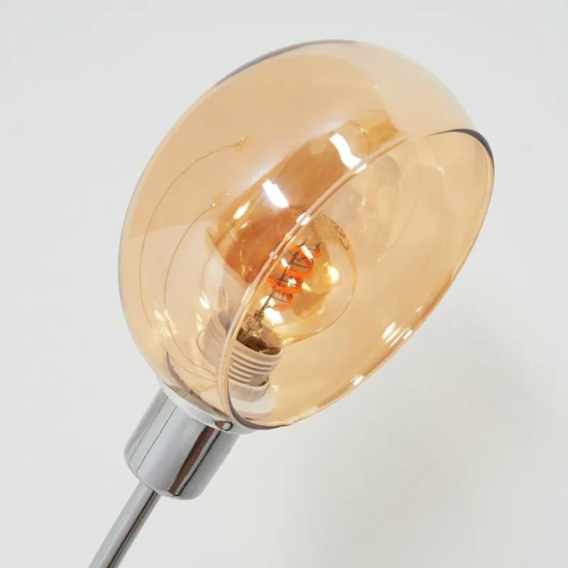 hofstein Nikkala Lampadaire Chrome, Blanc, 3 lumières