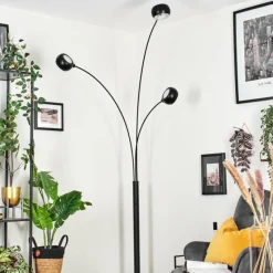 hofstein Nikkala Lampadaire Marbre, Noir, 3 lumières