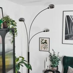 hofstein Nikkala Lampadaire Noir, 3 lumières