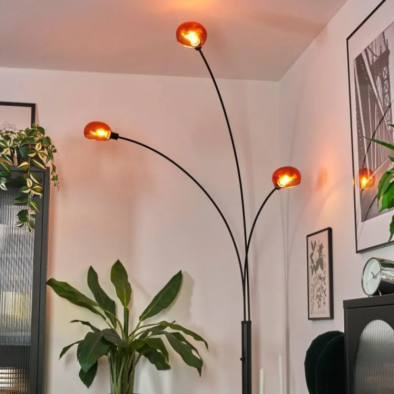 hofstein Nikkala Lampadaire Noir, 3 lumières