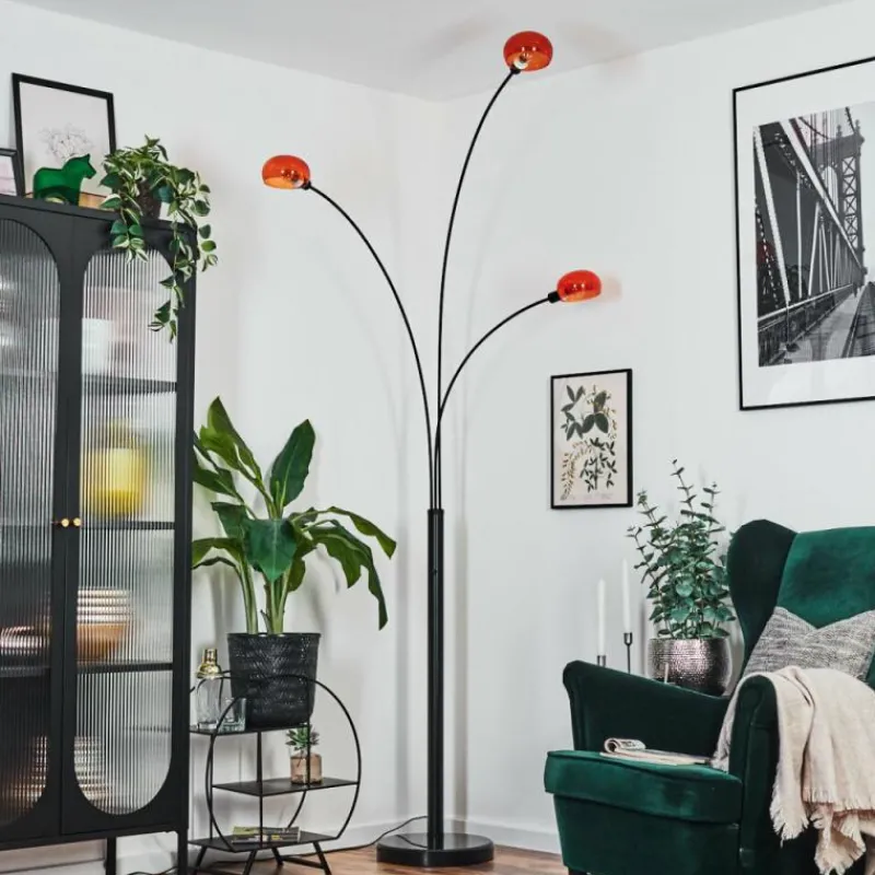 hofstein Nikkala Lampadaire Noir, 3 lumières