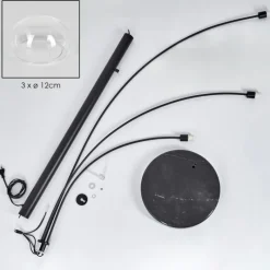 hofstein Nikkala Lampadaire Noir, 5 lumières