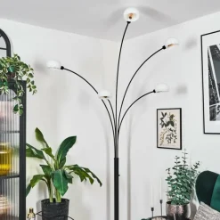 hofstein Nikkala Lampadaire Noir, 5 lumières