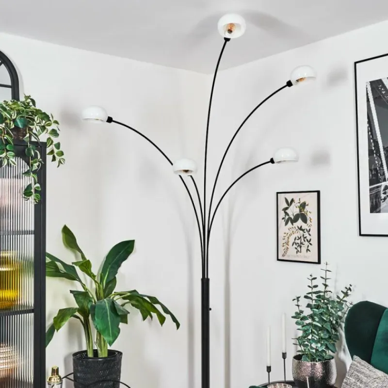 hofstein Nikkala Lampadaire Noir, 5 lumières