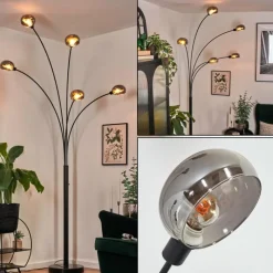 hofstein Nikkala Lampadaire Noir, 5 lumières