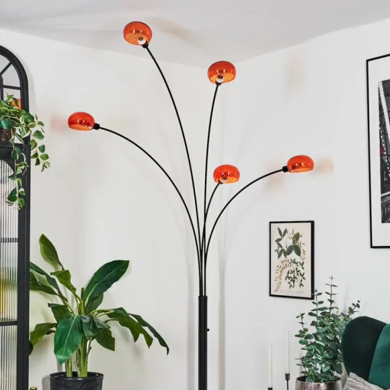 hofstein Nikkala Lampadaire Noir, 5 lumières