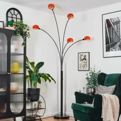 hofstein Nikkala Lampadaire Noir, 5 lumières