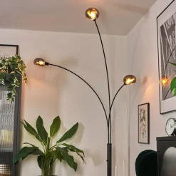 hofstein Nikkala Lampadaire Noir, 3 lumières