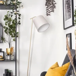 Lampes En Tissu-hofstein Nobar Lampadaire, Liseuse Beige, 1 lumière