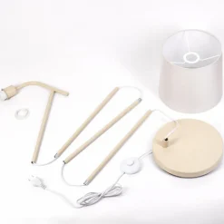 Lampes En Tissu-hofstein Nobar Lampadaire, Liseuse Beige, 1 lumière