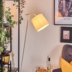 Lampes En Tissu-hofstein Nobar Lampadaire, Liseuse Beige, 1 lumière