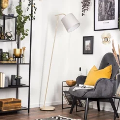 Lampes En Tissu-hofstein Nobar Lampadaire, Liseuse Beige, 1 lumière