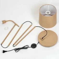 Lampes En Tissu-hofstein Nobar Lampadaire, Liseuse Beige, 1 lumière