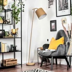 Lampes En Tissu-hofstein Nobar Lampadaire, Liseuse Beige, 1 lumière