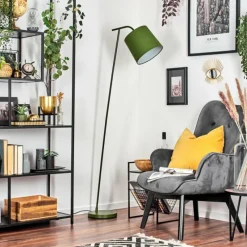 Lampes En Tissu-hofstein Nobar Lampadaire, Liseuse Vert, 1 lumière