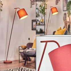 Lampes En Tissu-hofstein Nobar Lampadaire, Liseuse Rouge, 1 lumière