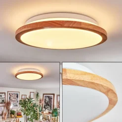 Luminaires Scandinaves-hofstein Nogueira Plafonnier, Panel LED Écru, Blanc, 1 lumière