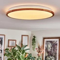 Luminaires Scandinaves-hofstein Nogueira Plafonnier, Panel LED Écru, Blanc, 1 lumière, Télécommandes