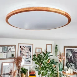 Luminaires Scandinaves-hofstein Nogueira Plafonnier, Panel LED Écru, Blanc, 1 lumière, Télécommandes