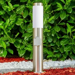 hofstein Norburg Borne lumineuse, Eclairage de chemin Acier inoxydable, 1 lumière