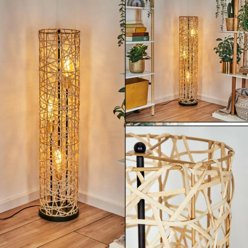 Lampes Dorées-hofstein Nordby Lampadaire Noir, 3 lumières