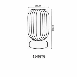 Luminaires Globo Lighting Normy Lampe à poser Noir, 1 lumière