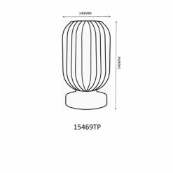 Luminaires Globo Lighting Normy Lampe à poser Noir, 1 lumière