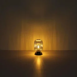 Suspension Verre Fumé-Luminaires Globo Lighting Normy Lampe à poser Noir, 1 lumière