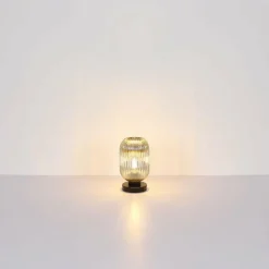 Suspension Verre Fumé-Luminaires Globo Lighting Normy Lampe à poser Noir, 1 lumière