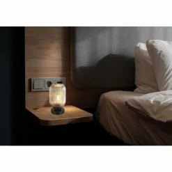 Suspension Verre Fumé-Luminaires Globo Lighting Normy Lampe à poser Noir, 1 lumière