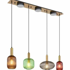 Luminaires Globo Lighting NORMY Suspension Laiton, 4 lumières