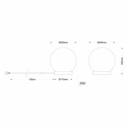 Luminaires Globo Lighting Norta Lampe à poser Blanc, 1 lumière