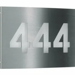 Luminaires Albert Leuchten Numéro d'adresse éclairé Albert 6009 LED Acier inoxydable, 1 lumière