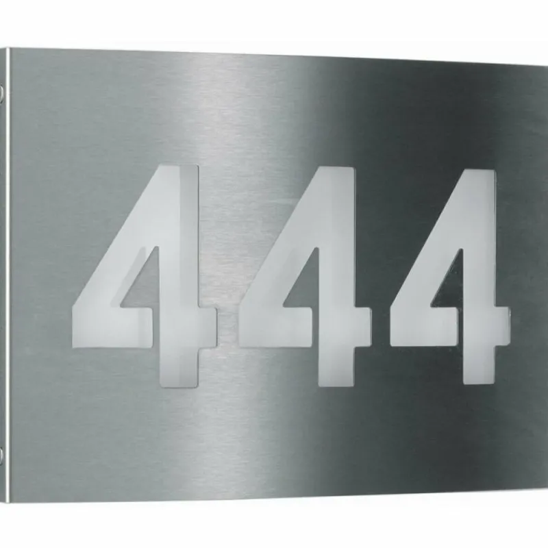Luminaires Albert Leuchten Numéro d'adresse éclairé Albert 6009 LED Acier inoxydable, 1 lumière