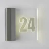 Luminaires Albert Leuchten Numéro d'adresse éclairé Albert 6006 LED Acier inoxydable, 1 lumière